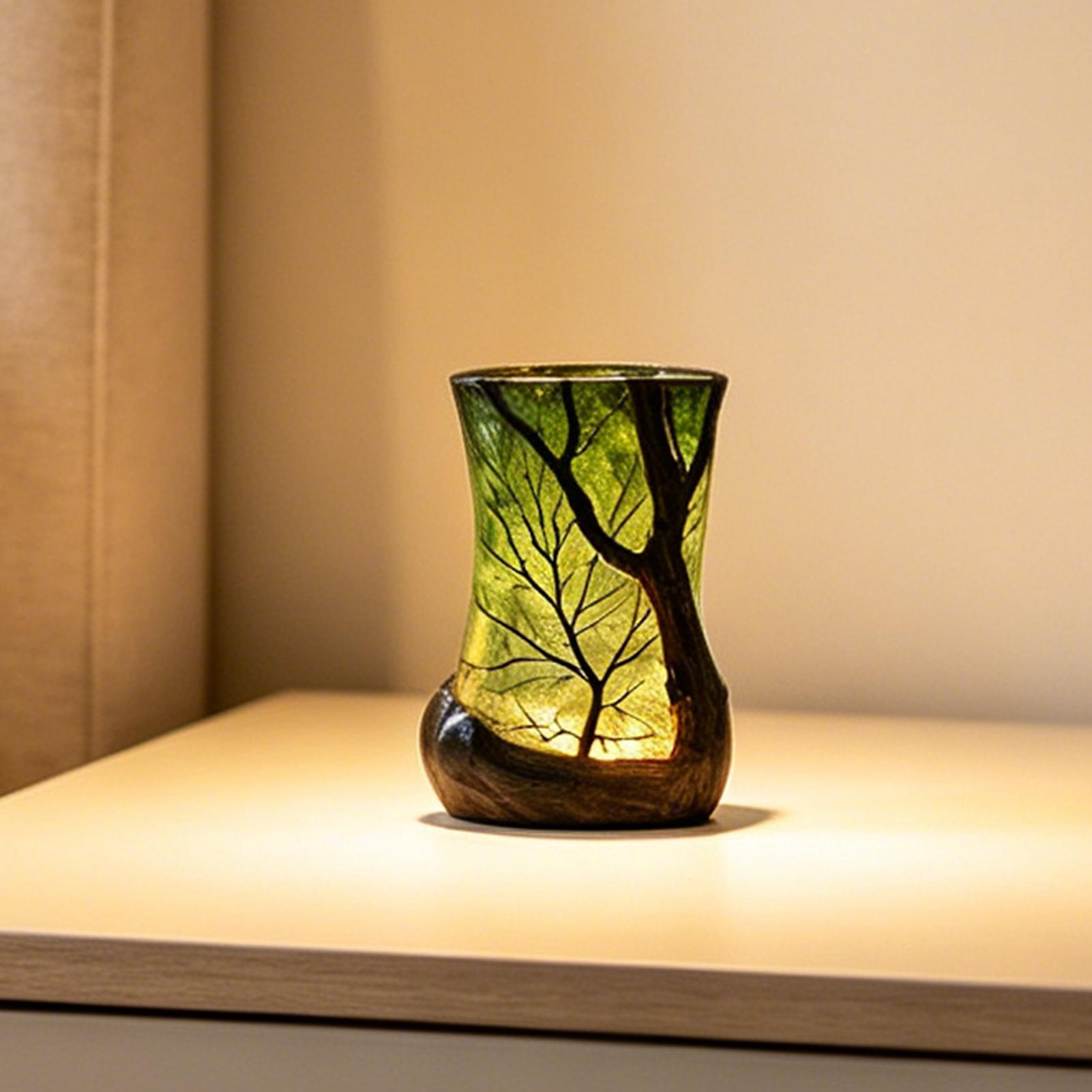 Home Office Ideas - Bedside Table Lamp Forest Nightlight Decorative