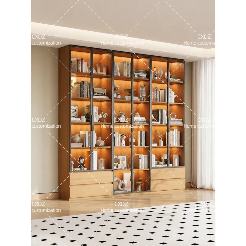 Home Office Login - Solid Wood Bookcase Modern Simple Storage