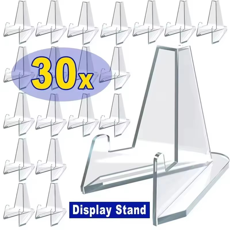Document Holder Stand - 30-1PCS Triangular Card Display Stand Mini