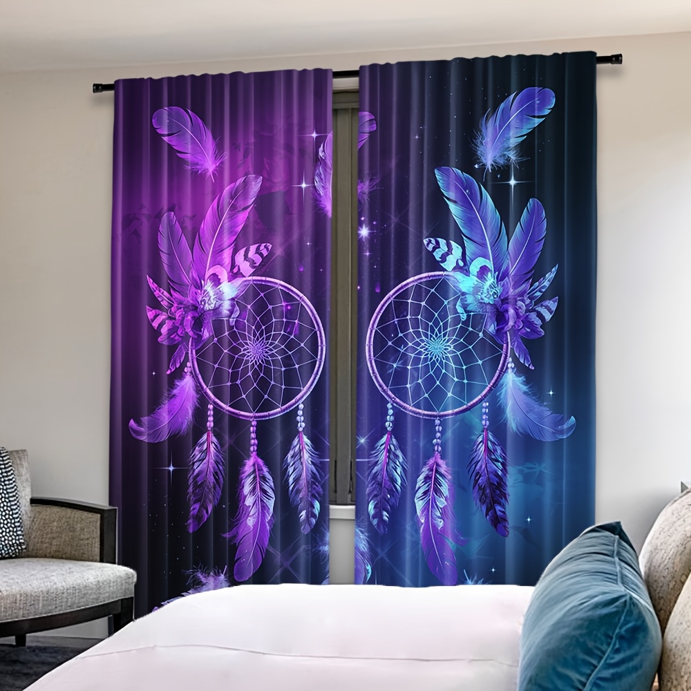 Purple Dreamcatcher Curtains F - Home Office Interior Design review and price