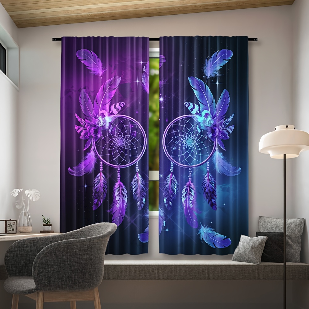 Purple Dreamcatcher Curtains F - Home Office Interior Design review and price