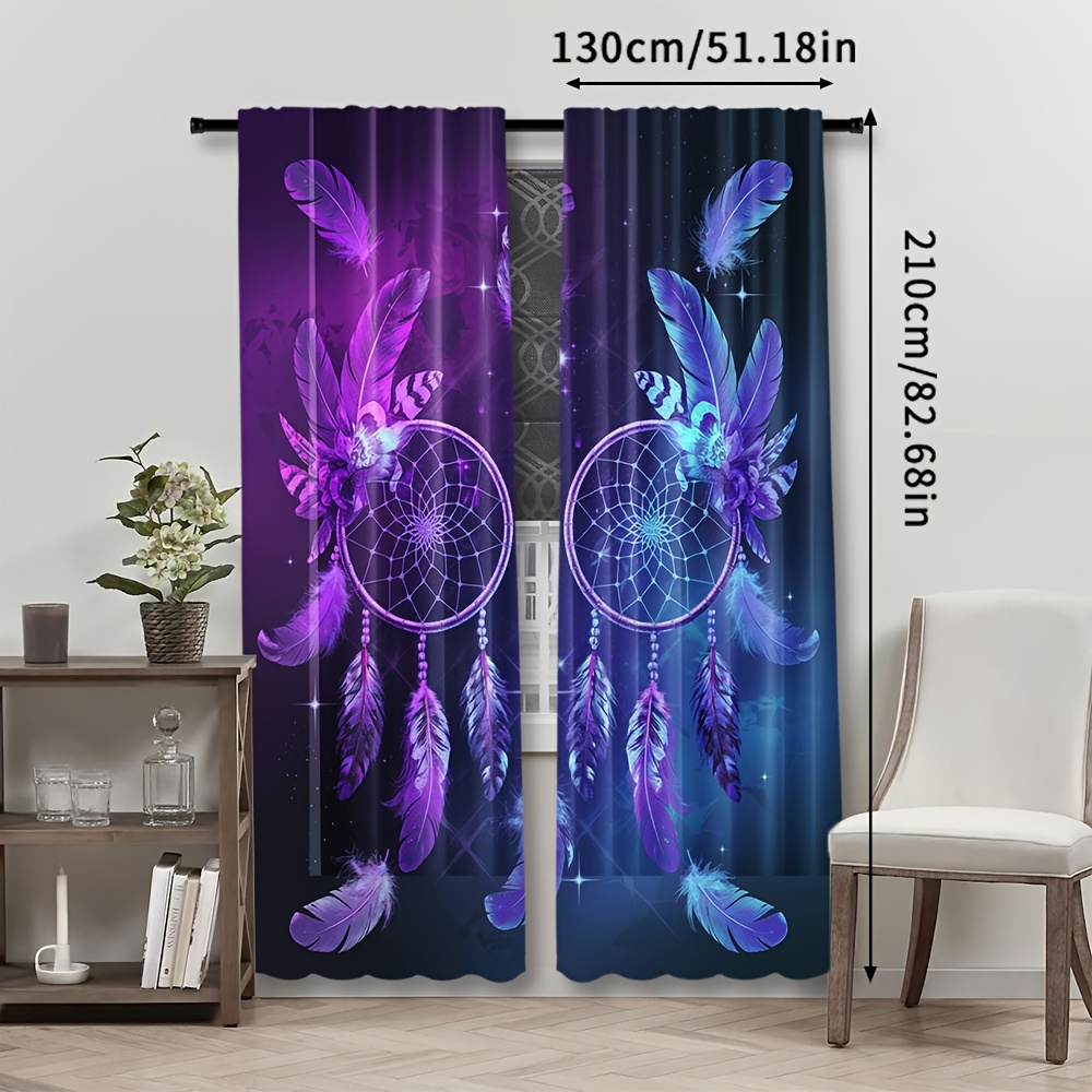 Purple Dreamcatcher Curtains F - Home Office Interior Design review and price