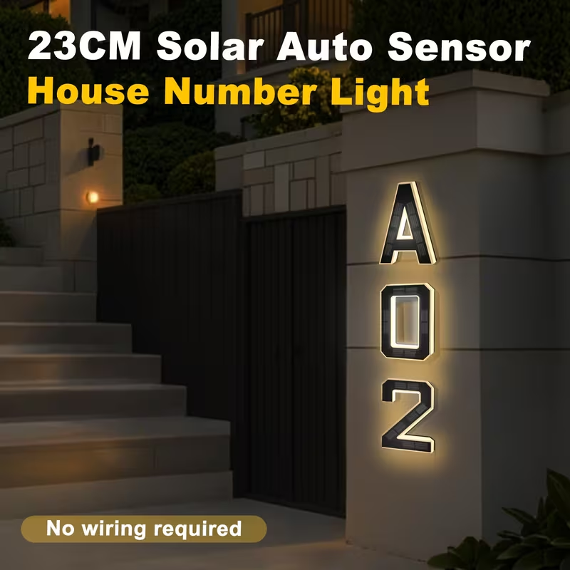 23cm Solar LED Address Sign, D - Home Office Number review and price
