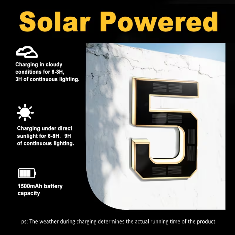 23cm Solar LED Address Sign, D - Home Office Number review and price