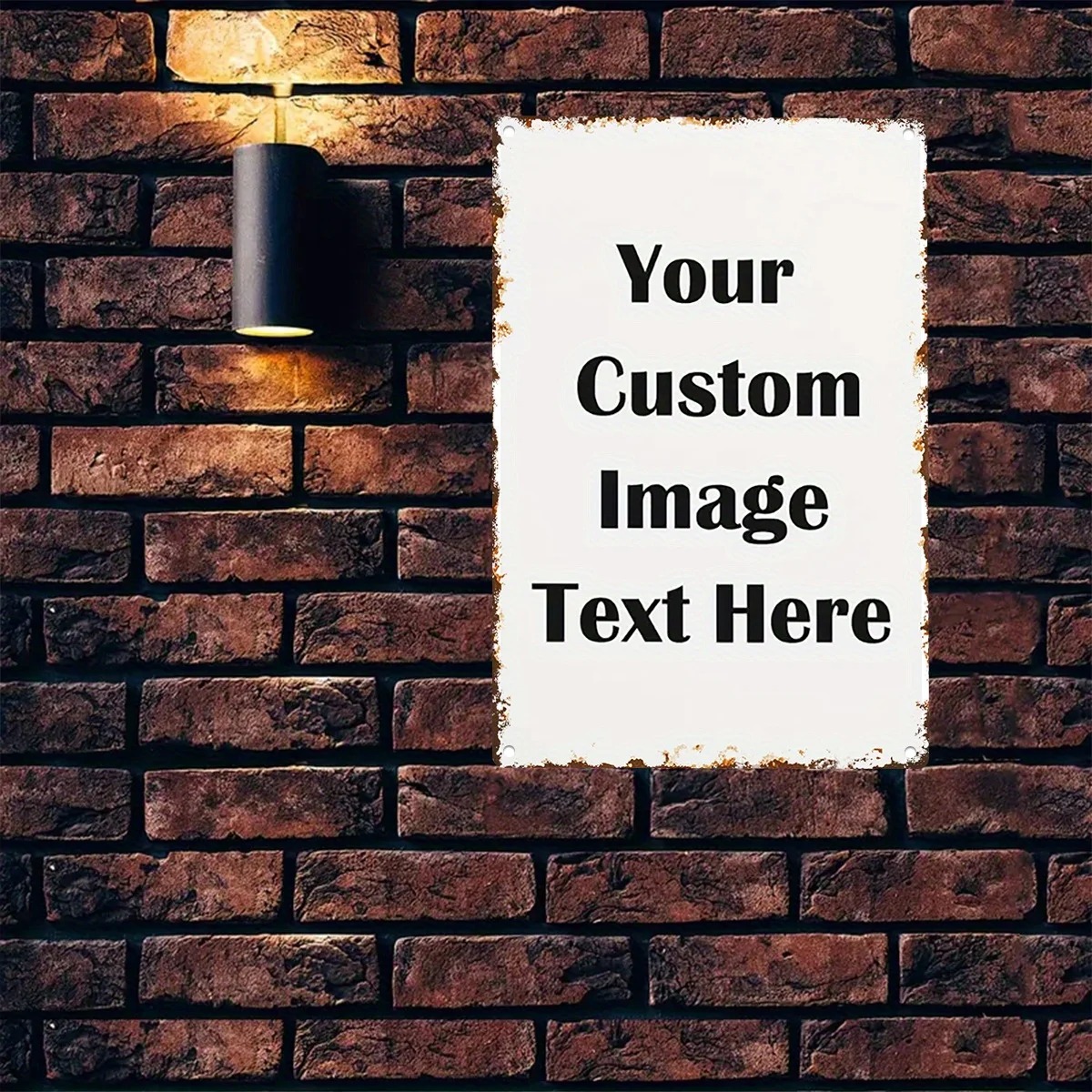 Custom Photo & Text Tin Sign - - Home Office Ideas review and price