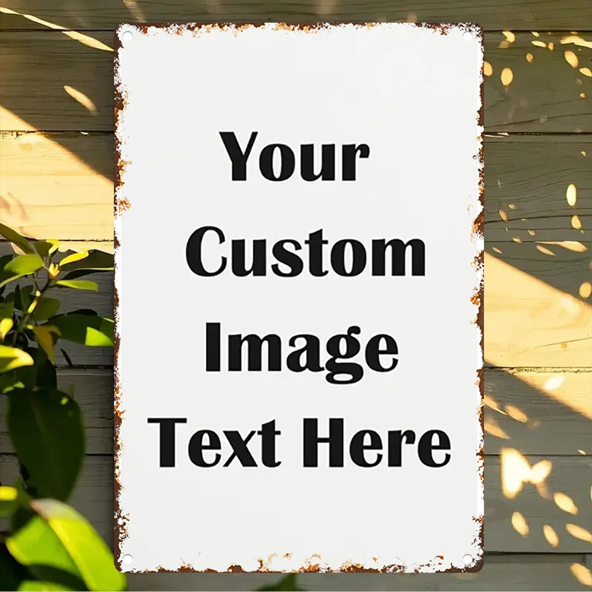 Custom Photo & Text Tin Sign - - Home Office Ideas review and price