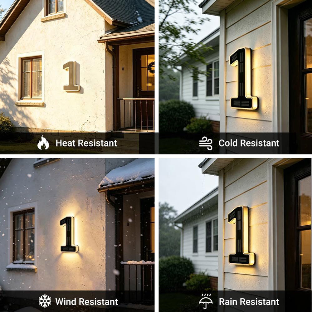 23cm Solar Lighted House Numbe - Home Office Number review and price