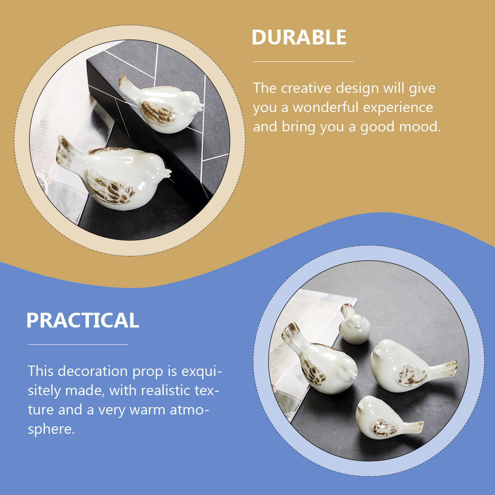 2Pcs Handcrafted Ceramic Bird  - Home Office Interior Design review and price