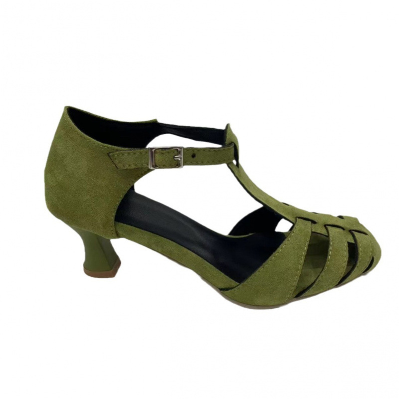 Women's Green Suede Kitten Hee - Home Office Size review and price
