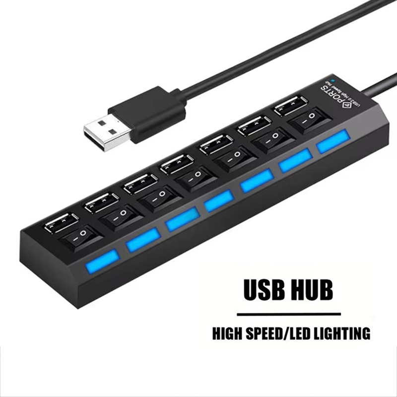 7 Port USB 2.0 Hub Splitter Fo - Home Office Laptop review and price