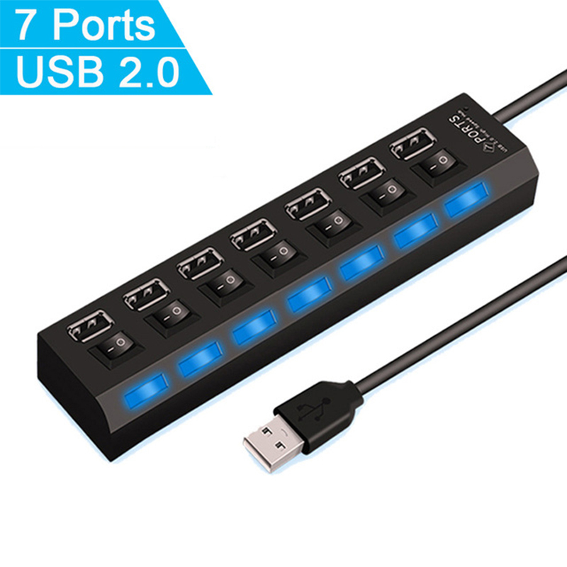 7 Port USB 2.0 Hub Splitter Fo - Home Office Laptop review and price