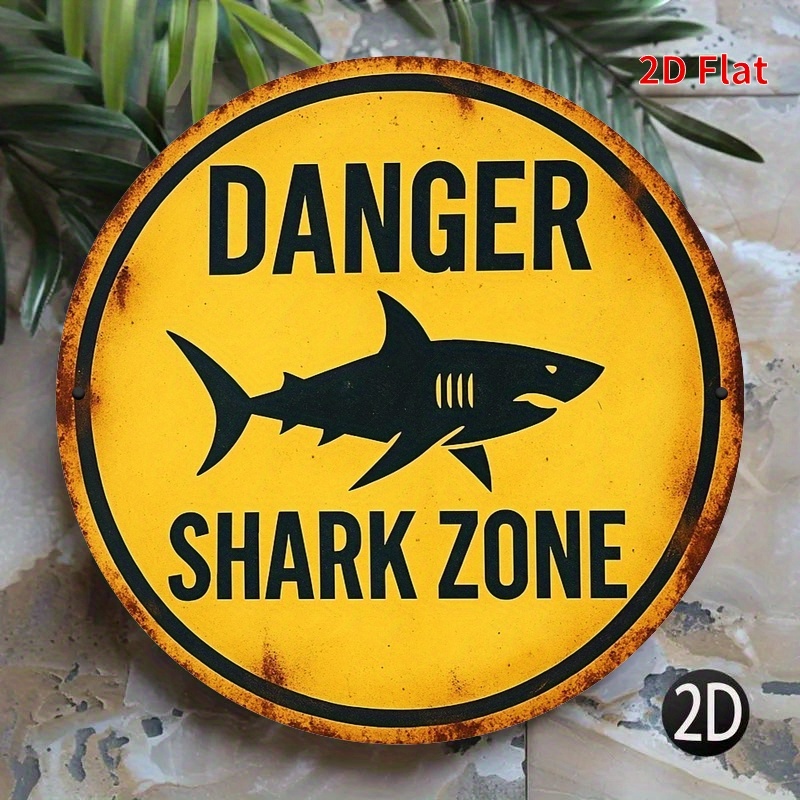 2D Metal Sign Shark Danger Zon - Home Office Ideas review and price