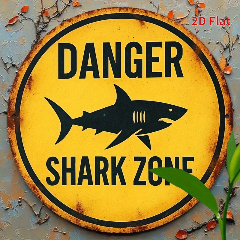 2D Metal Sign Shark Danger Zon - Home Office Ideas review and price