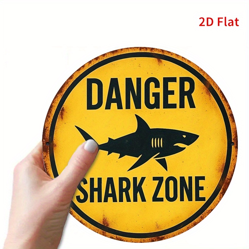2D Metal Sign Shark Danger Zon - Home Office Ideas review and price