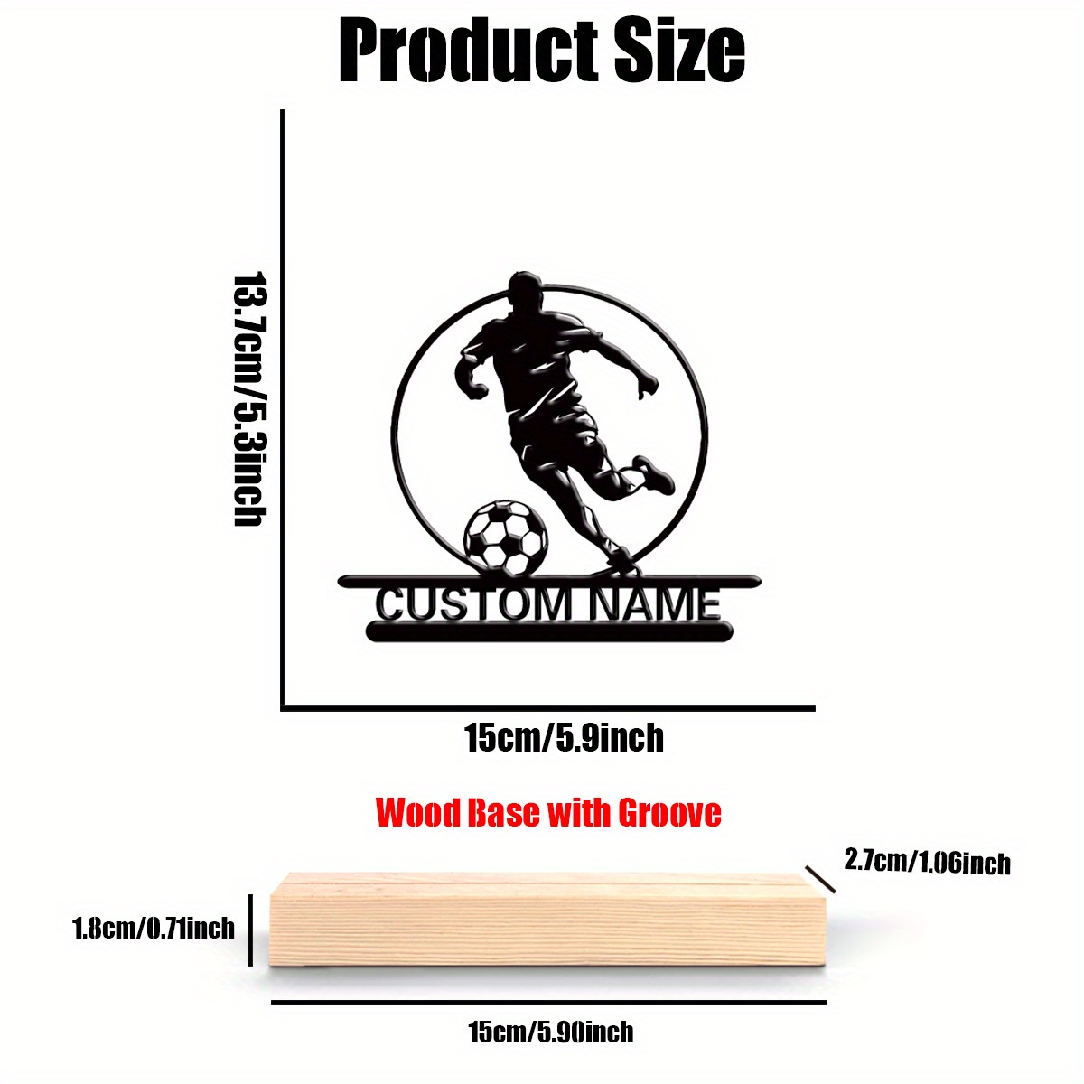 Custom Soccer Player Metal Sta - Home Office Ideas review and price