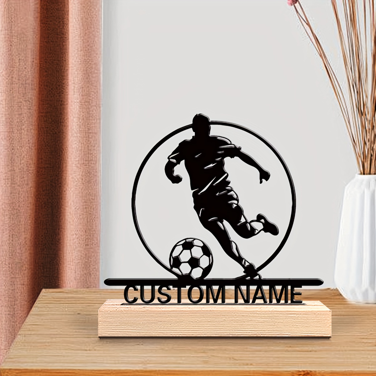 Custom Soccer Player Metal Sta - Home Office Ideas review and price