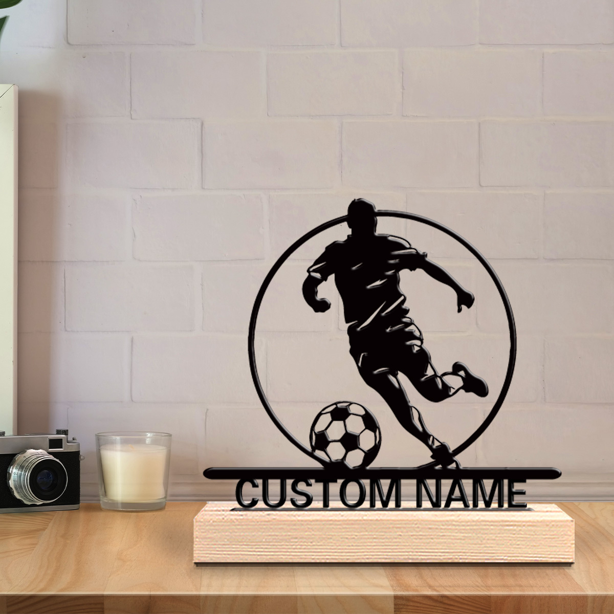 Custom Soccer Player Metal Sta - Home Office Ideas review and price