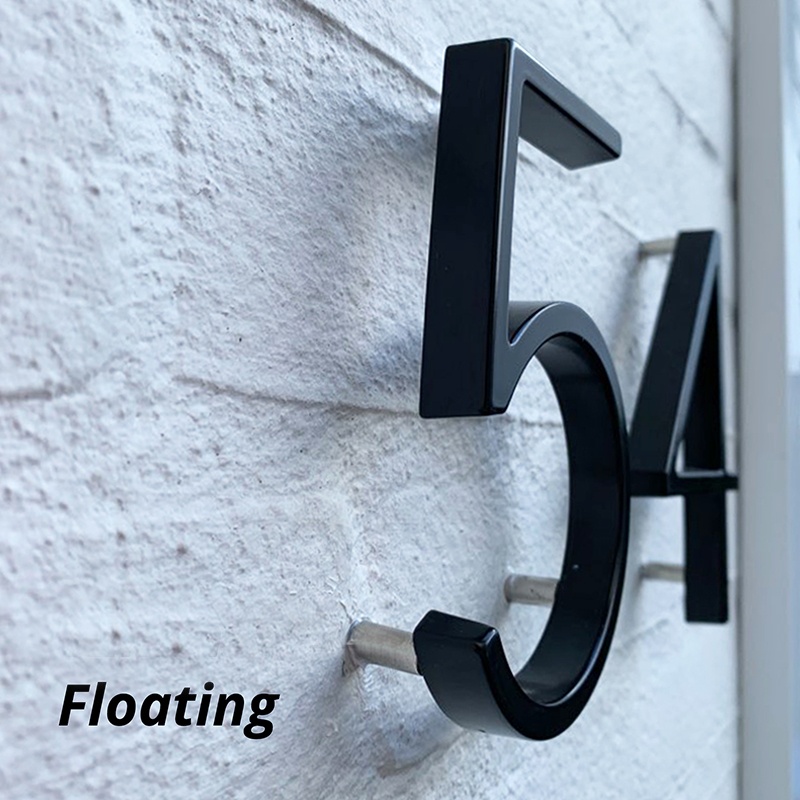 1pc Black Floating House Numbe - Home Office Number review and price