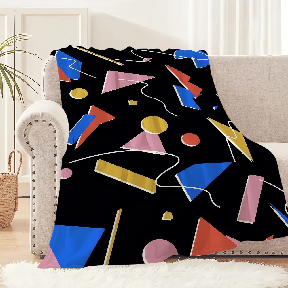 Memphis Art Throw Blanket Soft - Home Office Cozy review and price