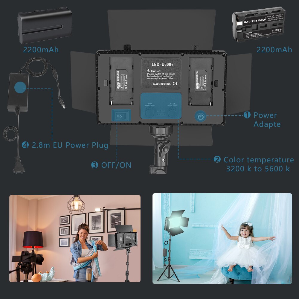 Nagnahz U800+ LED Video Light  - Zoom Lighting Kit review and price