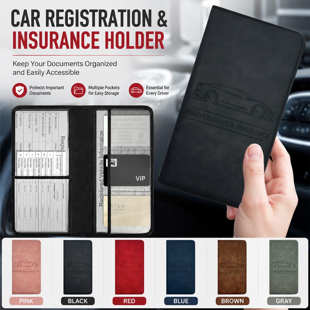 PU Leather Car Registration In - Document Holder Stand review and price