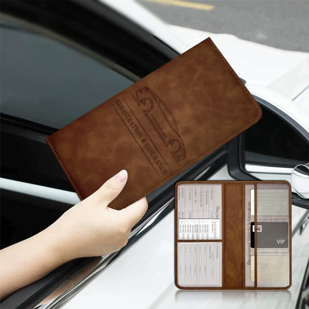 PU Leather Car Registration In - Document Holder Stand review and price