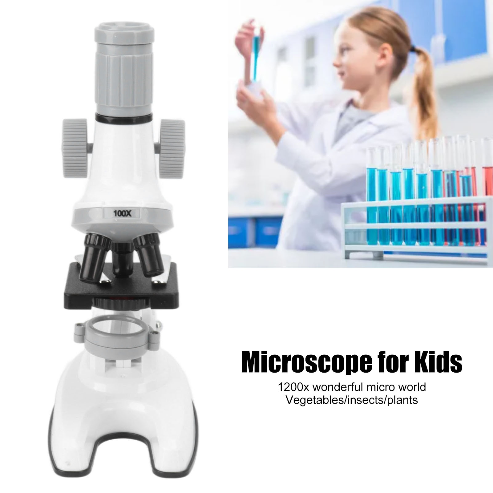 Microscope for Kids 100X 600X  - Zoom Lighting Kit review and price