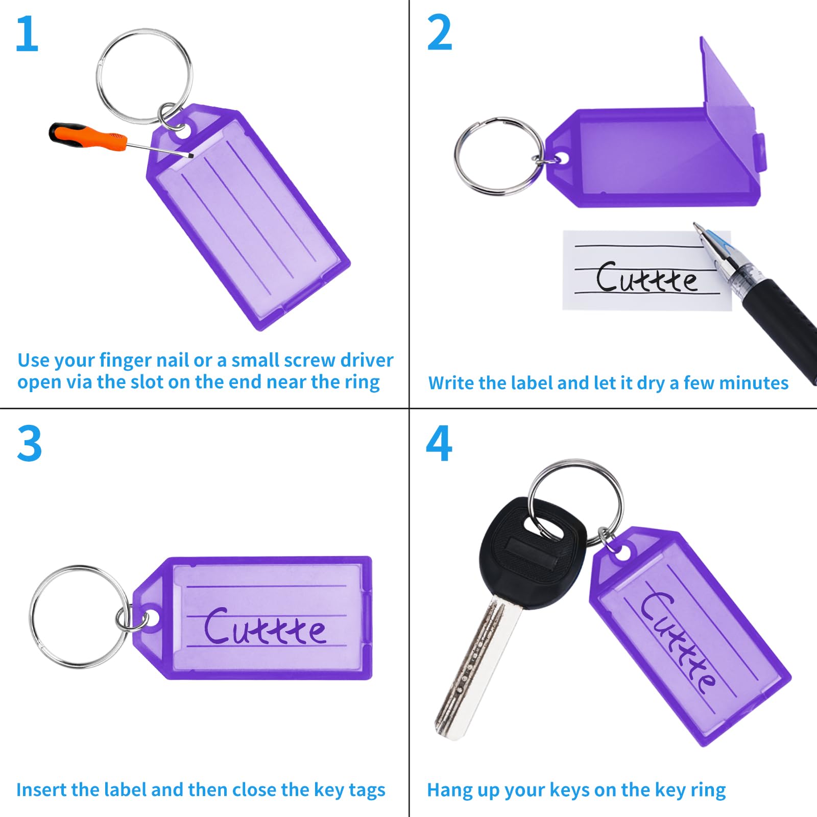 16 Pack Plastic Key Tags with  - Home Office Windows review and price