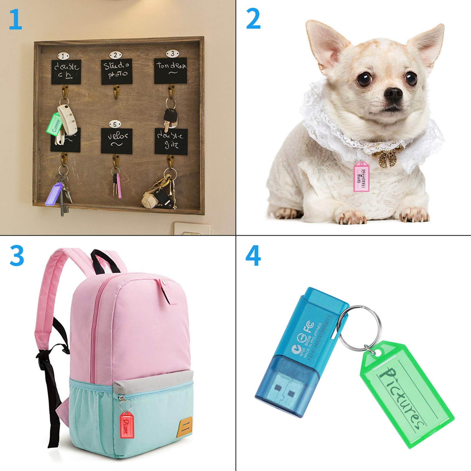 16 Pack Plastic Key Tags with  - Home Office Windows review and price