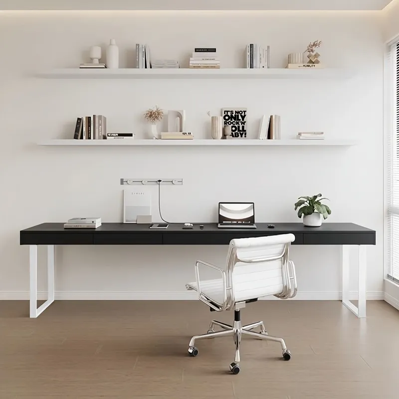 Solid Wood Log Color Desk with - Home Office Login review and price