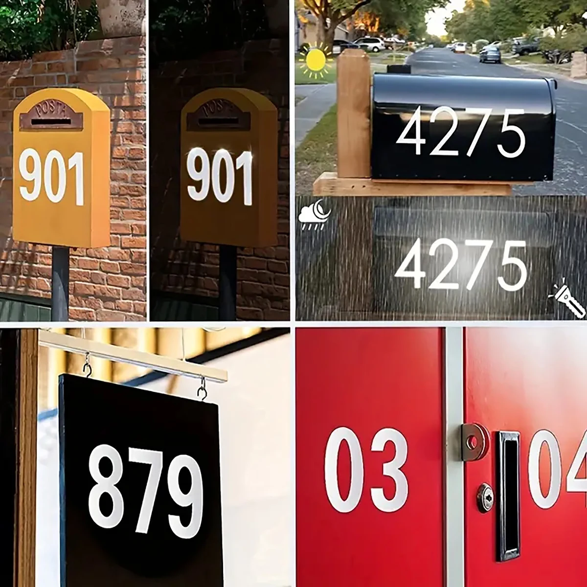 Reflective Digital stickers ma - Home Office Number review and price