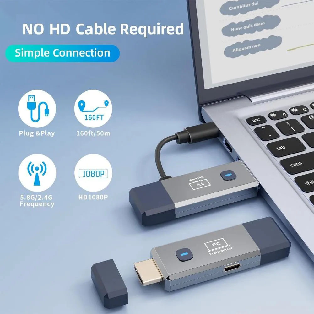50M Long Range 1080P Wireless  - Home Office Laptop review and price