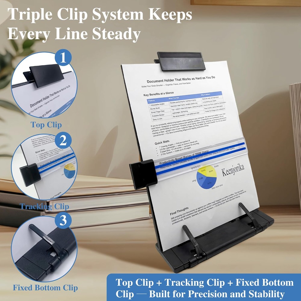 Adjustable 7-Position Desktop  - Document Holder Stand review and price