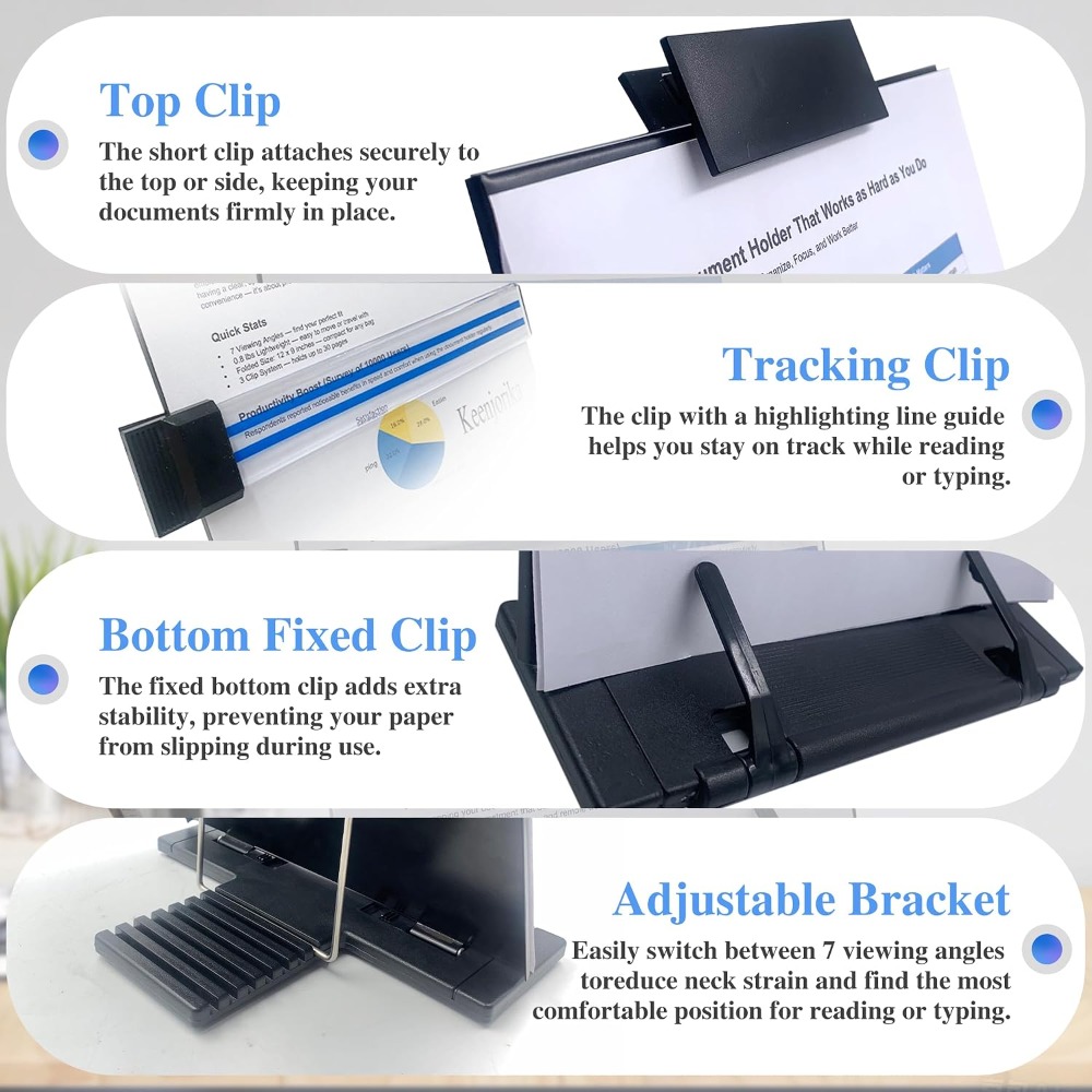 Adjustable 7-Position Desktop  - Document Holder Stand review and price