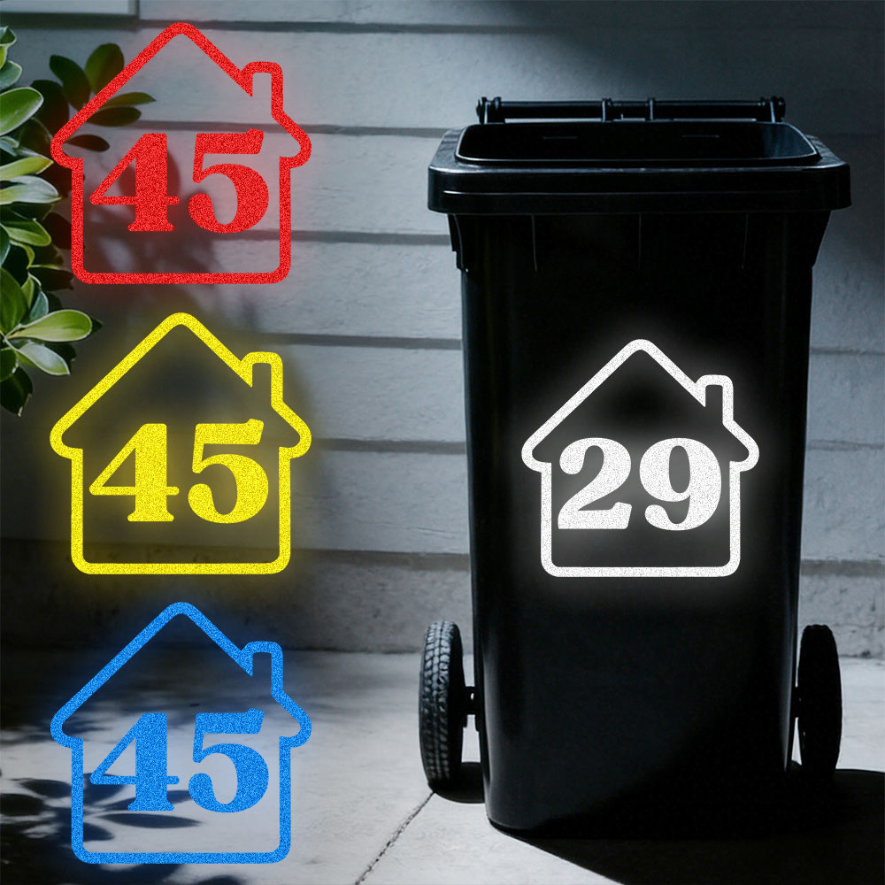 3PCS Custom Reflective Trash B - Home Office Number review and price