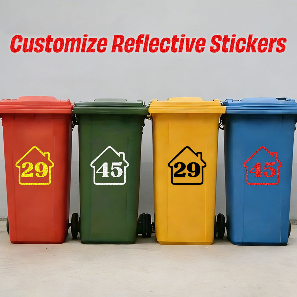 3PCS Custom Reflective Trash B - Home Office Number review and price